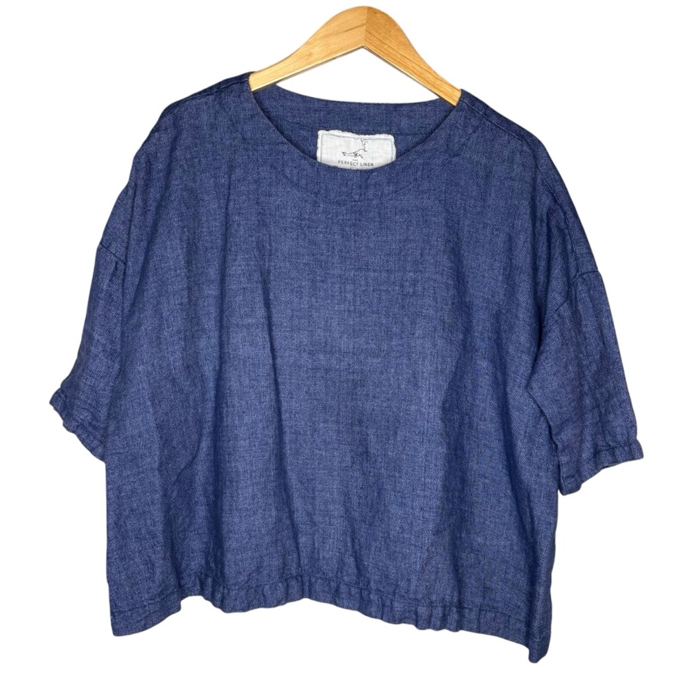 notPERFECTLINEN Blue Women's Wool Old London top